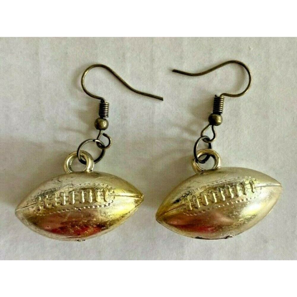 New from Vintage Mini Gold Tone Football Cracker Jack Charms Costume Jewelry C9